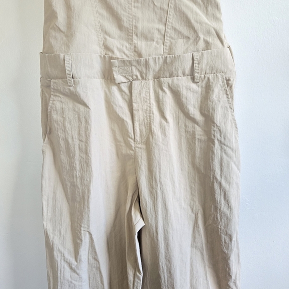 New Zara Caro Long Strapless Nylon Beige/Khaki Jumpsuit NWT Small - Picture 9 of 12